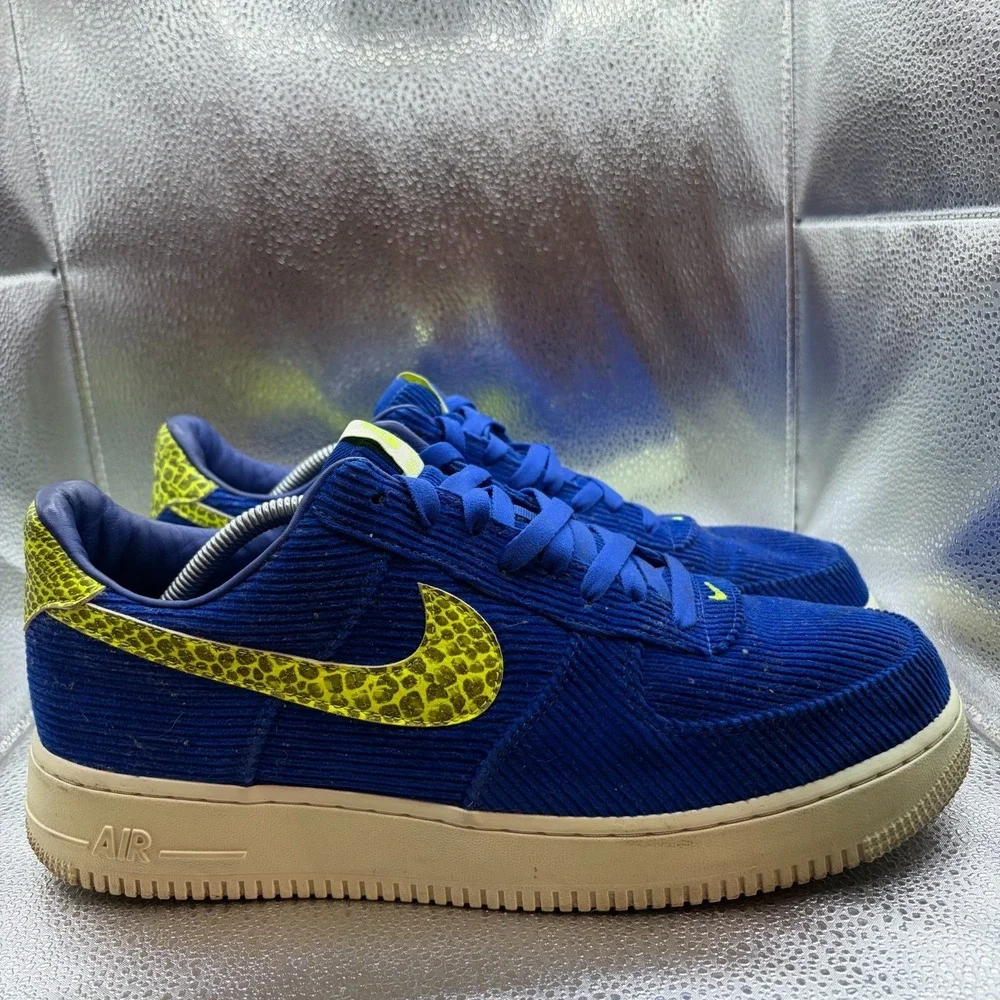 Size 13 Nike X Olivia Kim Air Force 1 07 NXN Blue Volt Womens Shoes CK3314-400